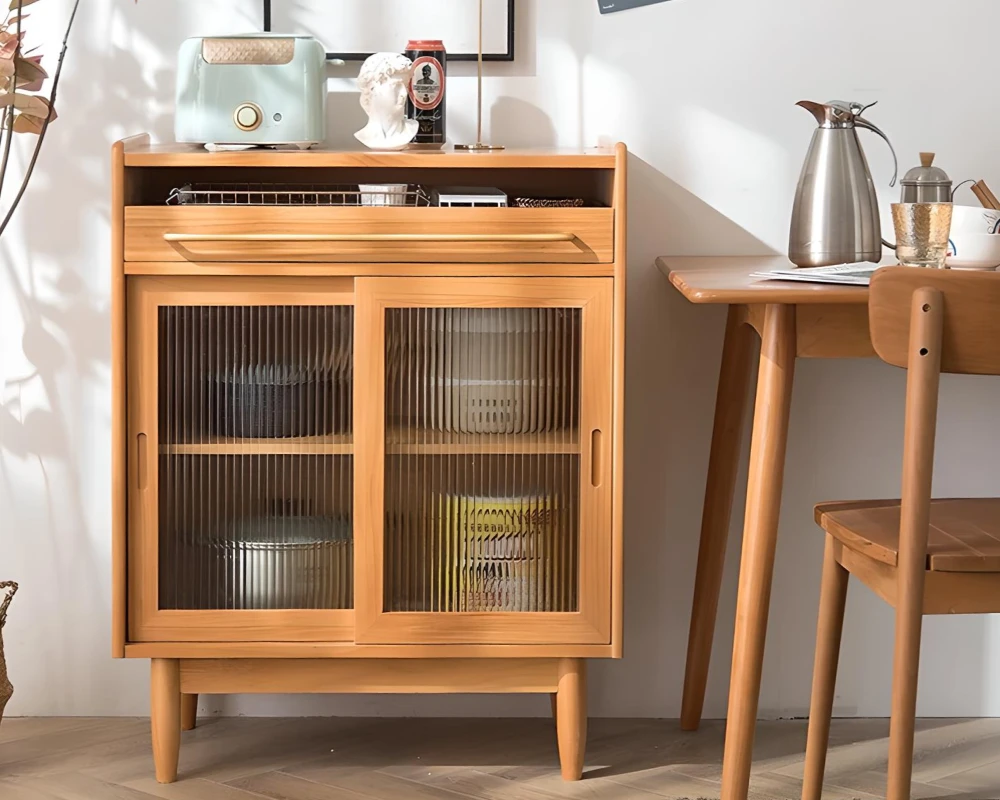 rustic wood sideboard