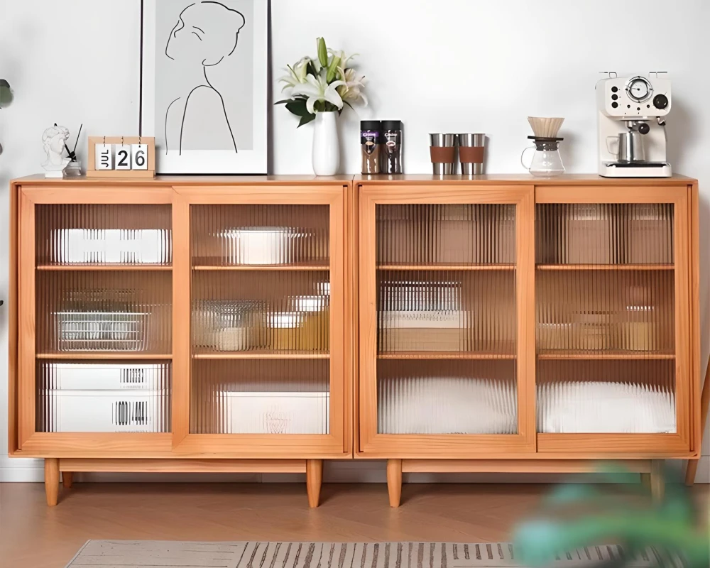 natural wood sideboard