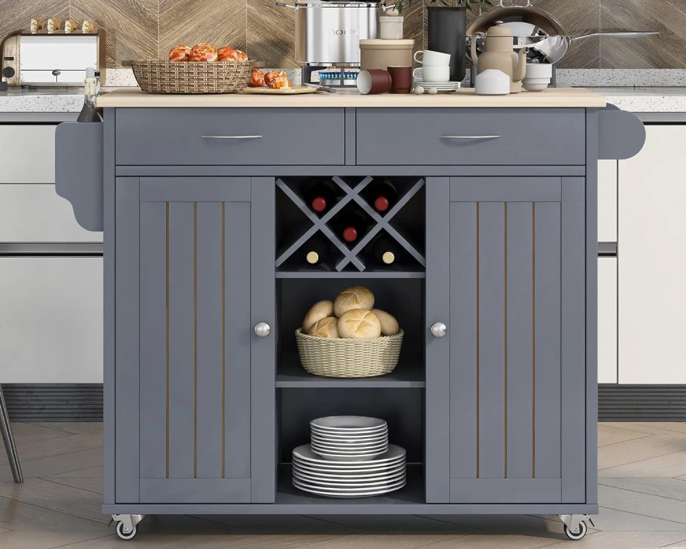 kitchen island with pull out drawers