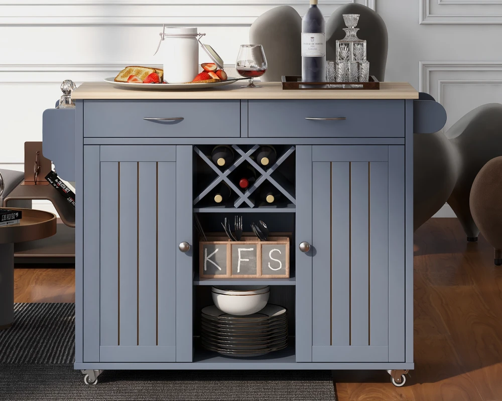 kitchen island with pull out drawers