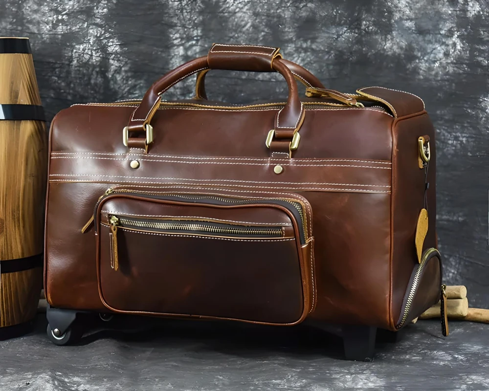 leather carry on